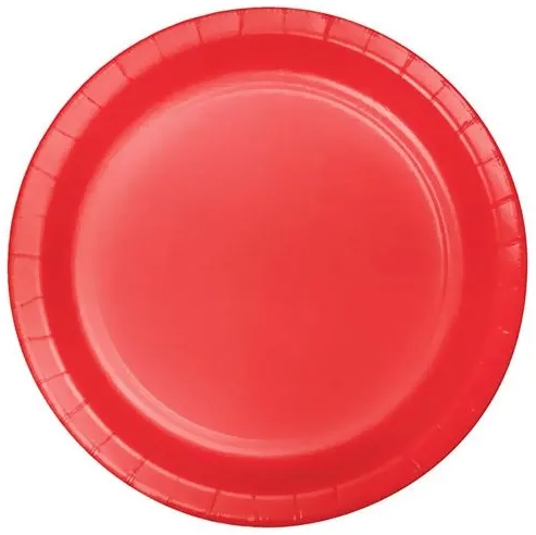 Kırmızı Karton Tabak (8 adet)